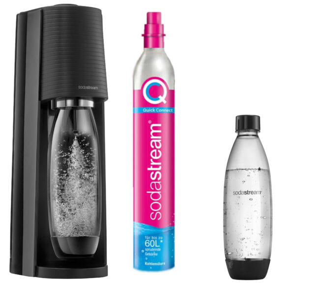Saturator do wody gazowanej SodaStream Terra - Czarny zestaw + butelka
