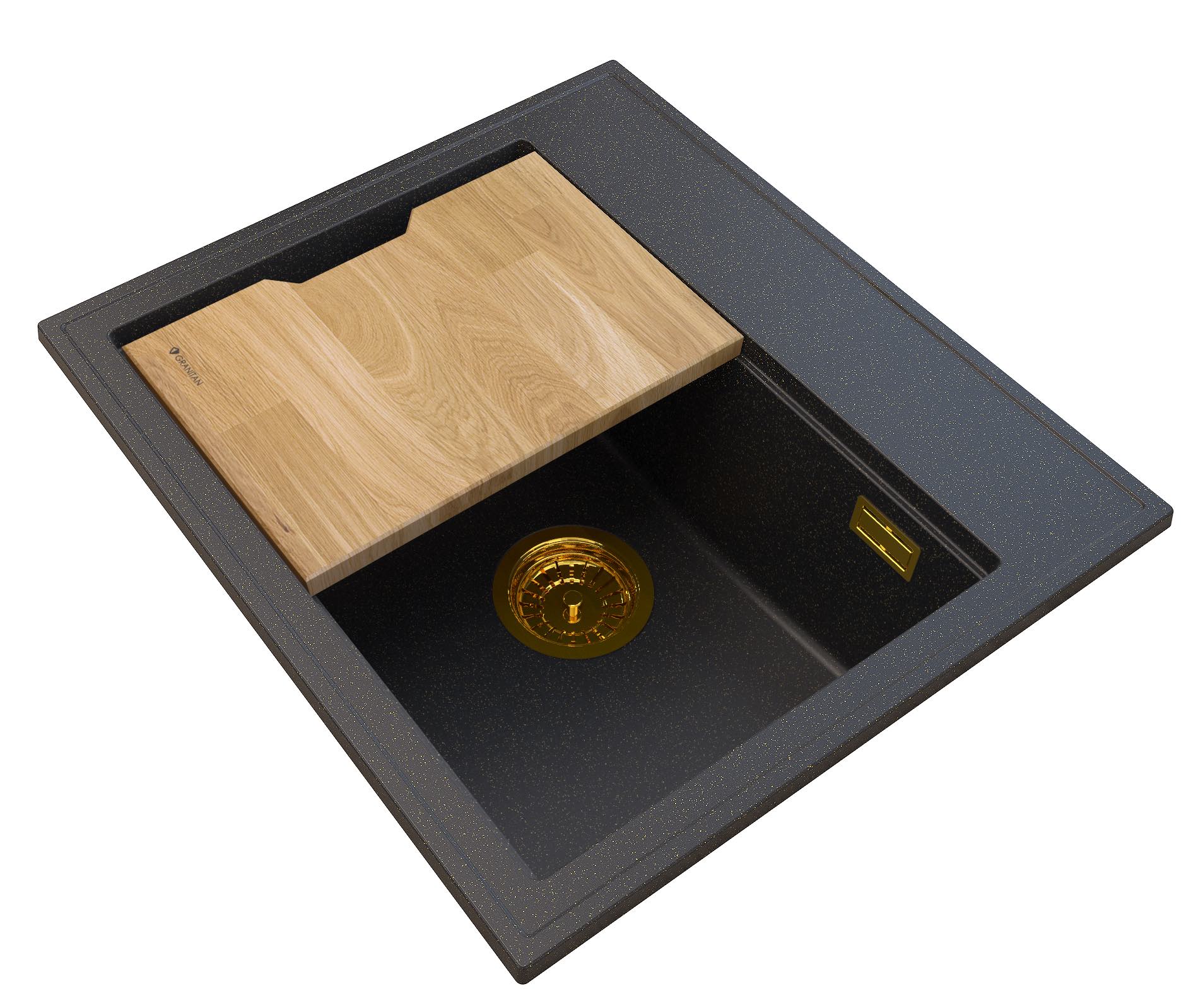 Zlewozmywak Granitowy Foxal Gold Syfon GOLD
