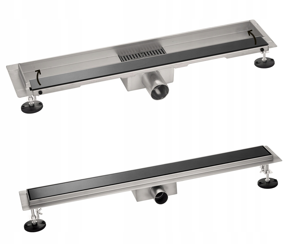 Odpływ liniowy ścienny 60 cm CZARNY  OLś-600bk