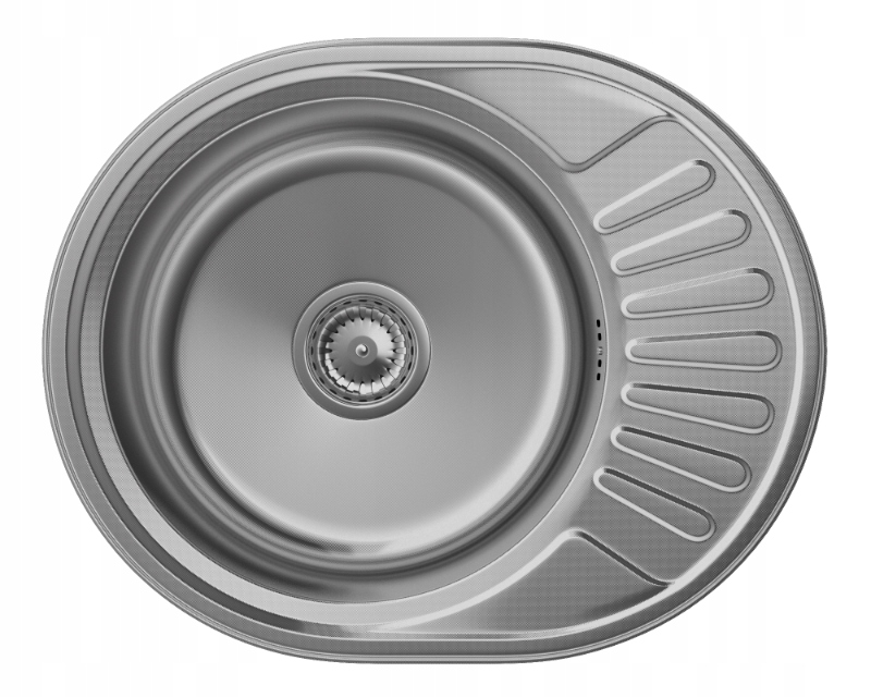 Zlew stalowy okrągły 1kom ociekacz apulia57 decor