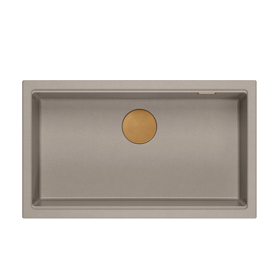 Logan 110 Soft taupe 76x44 podwieszany z syfonem manualnym