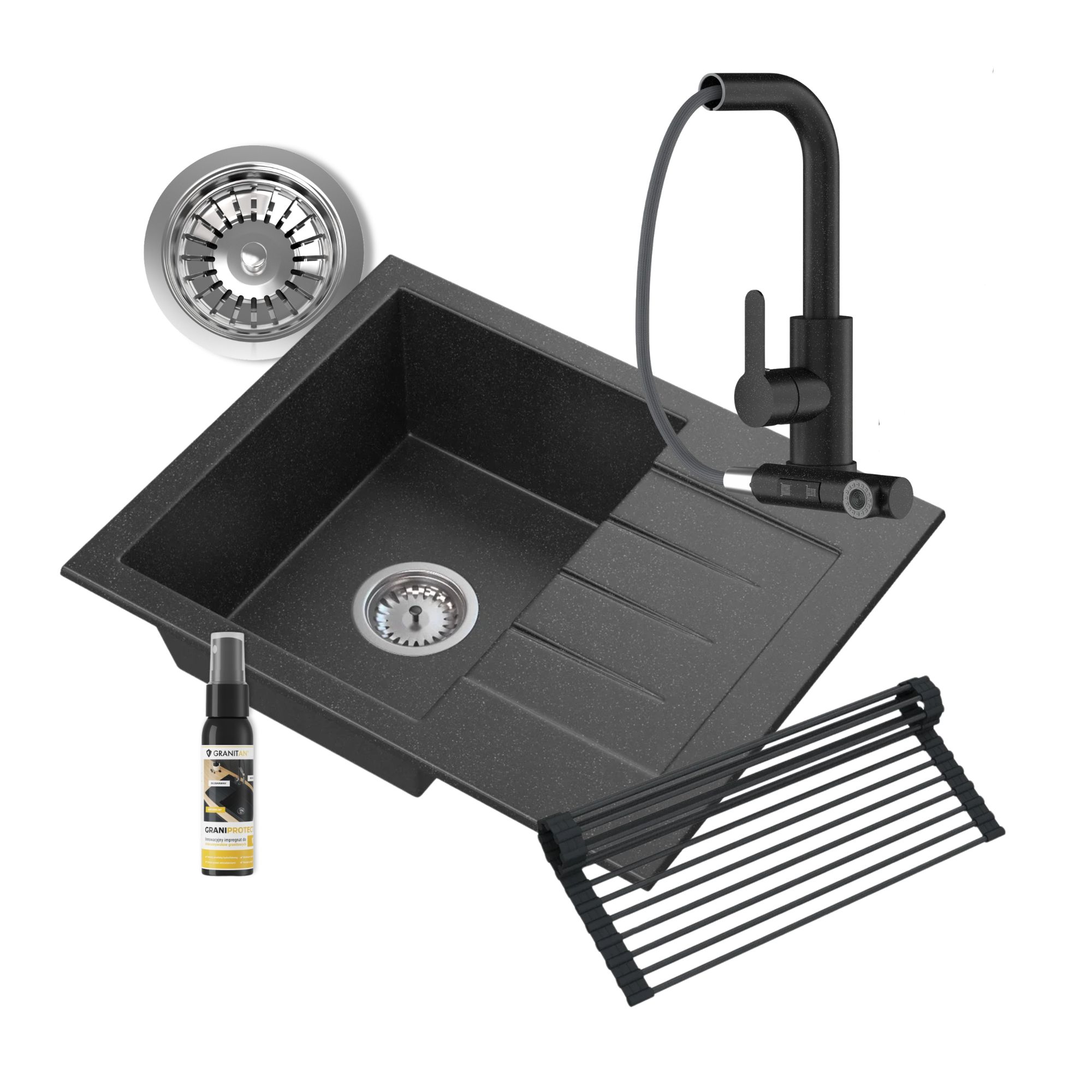 MILANO zestaw myjący all-in-one pure black