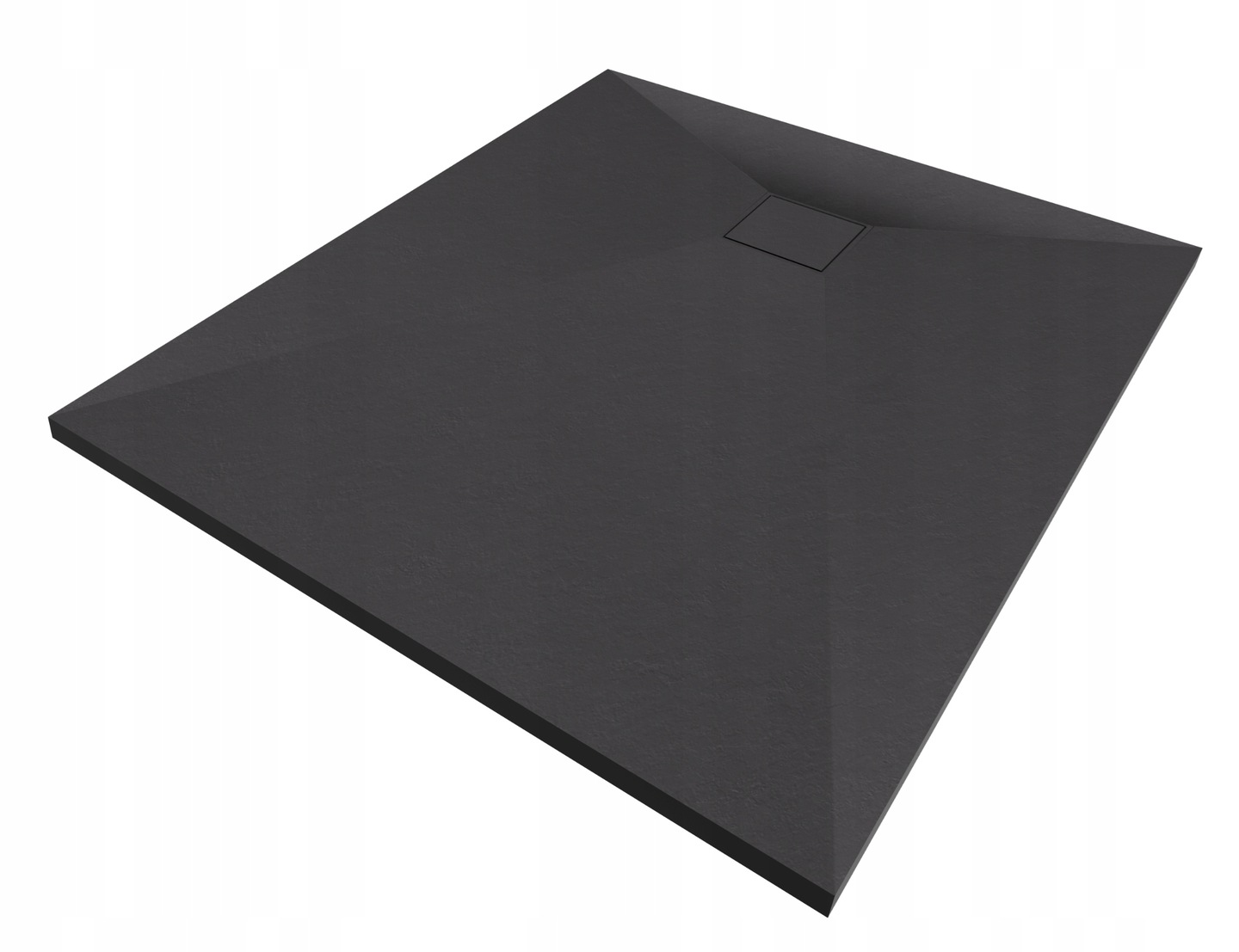 BRODZIK PRYSZNICOWY PROSTOKĄTNY 100x80 CM CZARNY SMC KOMPOZYT TEJA