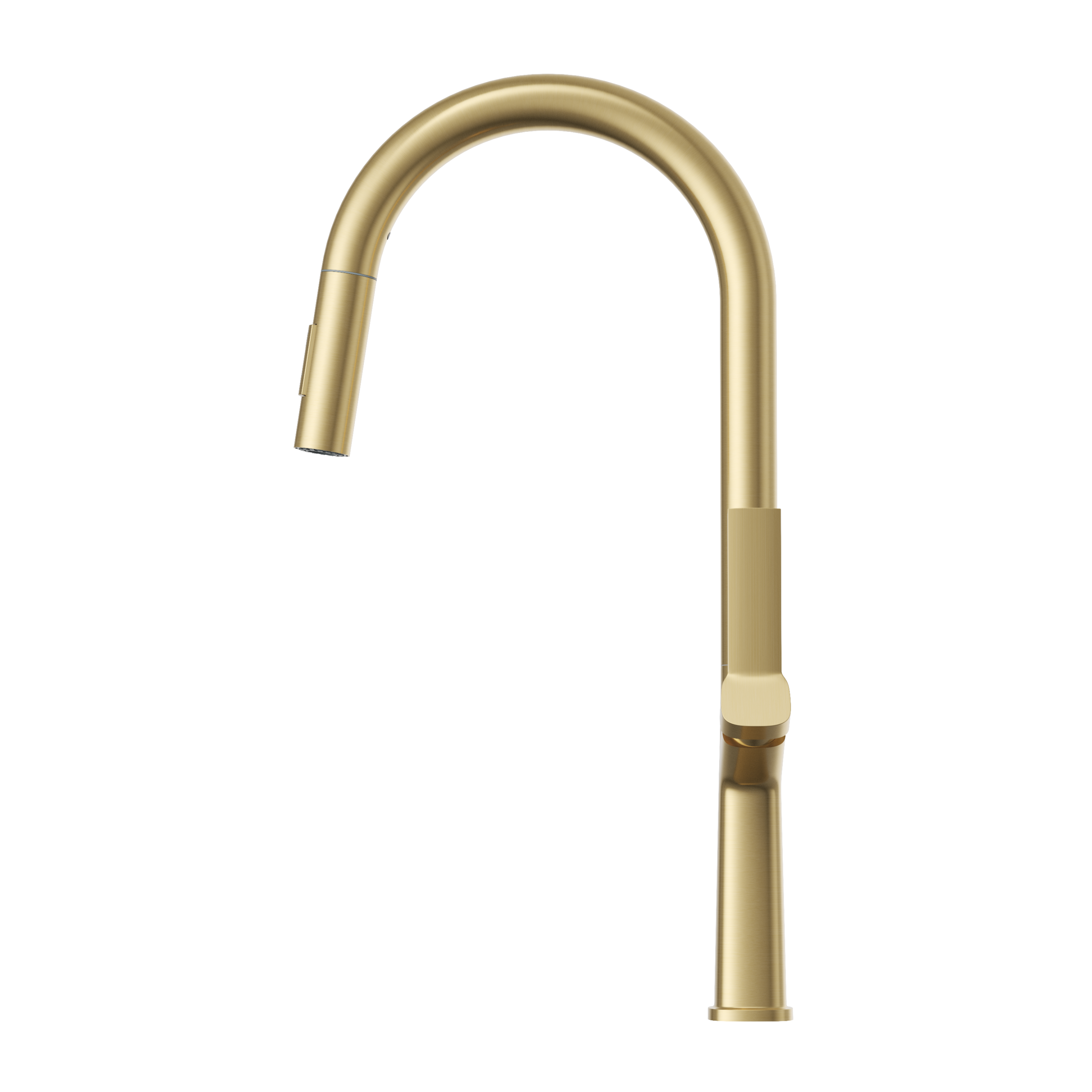 Bateria kuchenna do zlewu wysoka Ellis brushed gold